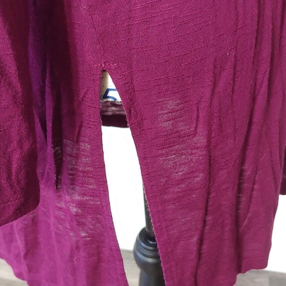 Old Navy Cross Necked Magenta Tunic with Slits - Picture 7 of 9